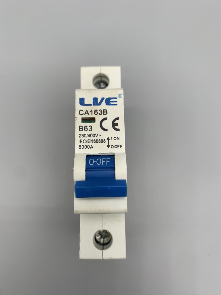 Live CA163B 63 Amp Single Pole Type B Miniature Circuit Breaker MCB ...